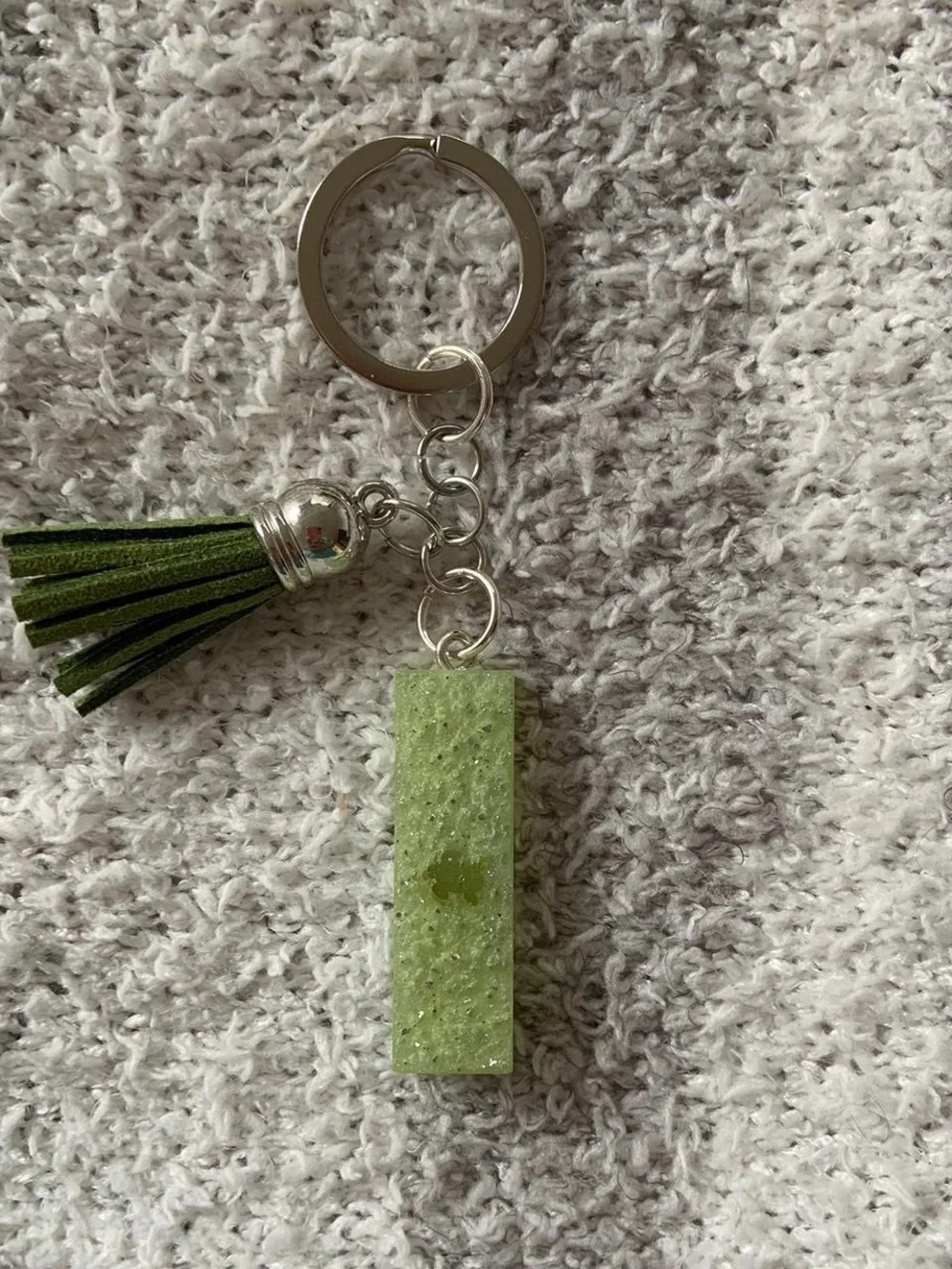 Glitter Tassel Keychain - Women's Accessory